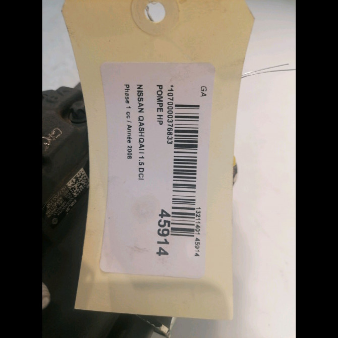 Pompe hp occasion NISSAN QASHQAI I Phase 1 01-2007->09-2010 1.5 DCI 106ch 1670000Q1C 7