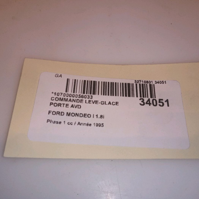 Commande lève-glace porte avant droite occasion FORD MONDEO I Phase 1 01-1993->09-1996 1.8i 4