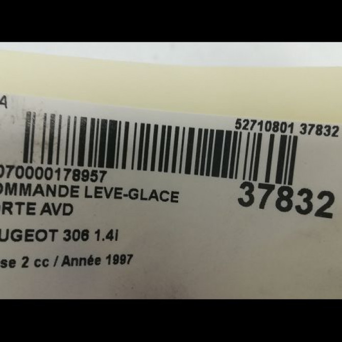 Commande lève-glace porte avant droite occasion PEUGEOT 306 Phase 2 04-1997->03-2002 1.4i 6552QS 3