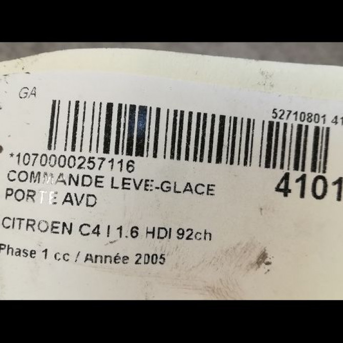 Commande lève-glace porte avant droite occasion CITROEN C4 I Phase 1 11-2004->07-2008 1.6 HDI 92ch 3