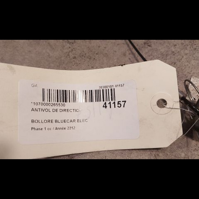 Antivol de direction occasion BOLLORE BLUECAR Phase 1 01-2011->... ELEC 2