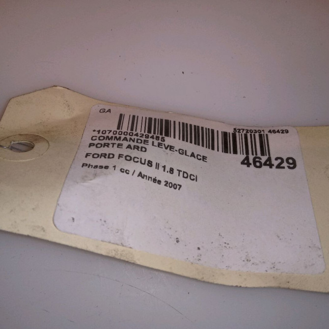 Commande leve-glace porte arrière droite occasion FORD FOCUS II Phase 1 09-2004->12-2007 1.8 TDCI 115ch 4