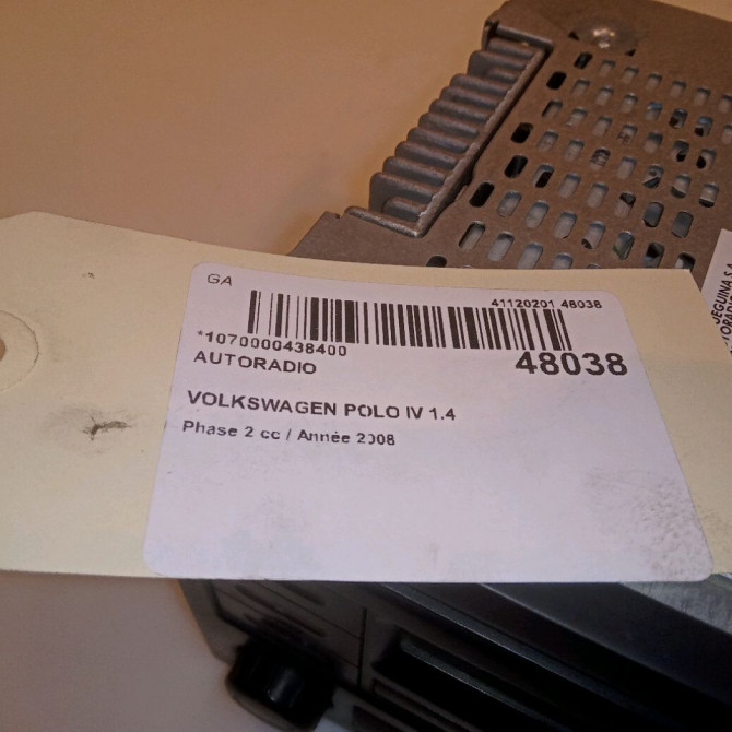 Autoradio occasion VOLKSWAGEN POLO IV Phase 2 05-2005->09-2009 1.4 TDI 70ch 6