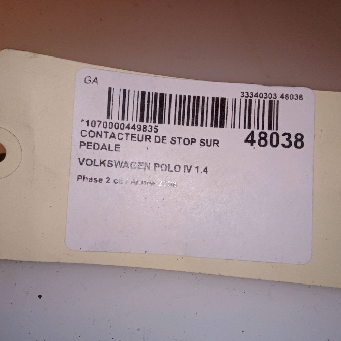 occasion VOLKSWAGEN POLO IV Phase 2 05-2005->09-2009 1.4 TDI 70ch 6Q0927189 4