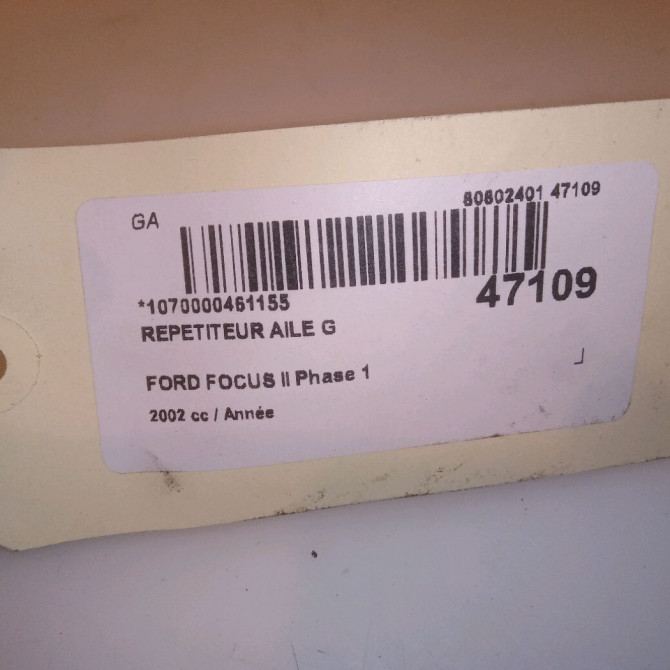 Répétiteur aile gauche occasion FORD FOCUS II Phase 1 09-2004->12-2007 4364357 4