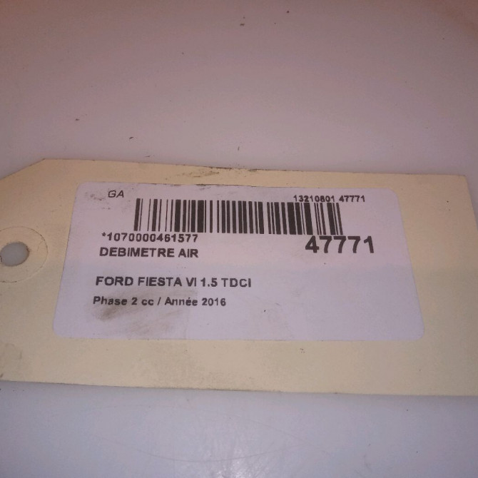 Debimetre air occasion FORD FIESTA VI Phase 2 11-2012->... 1.5 TDCI 95ch 5