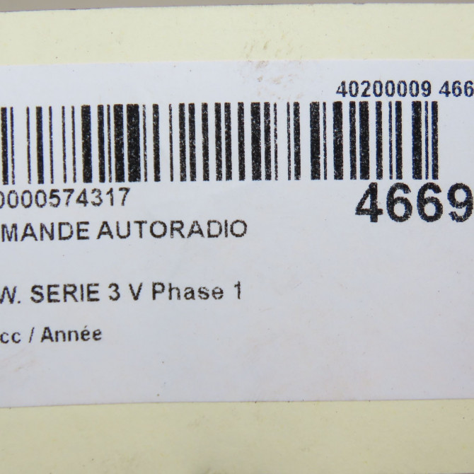 Commande autoradio occasion B.M.W. SERIE 3 V Phase 1 03-2005->09-2008 5