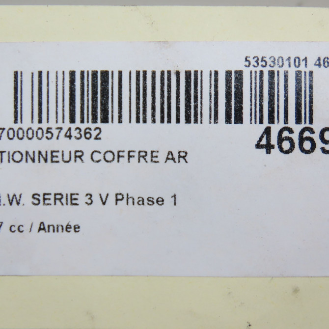 Actionneur coffre ar occasion B.M.W. SERIE 3 V Phase 1 03-2005->09-2008 5