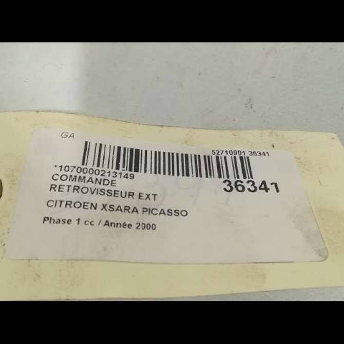 Commande rétroviseurs extérieures électriques occasion CITROEN XSARA PICASSO Phase 1 12-1999->02-2004 1.8i 16v 3