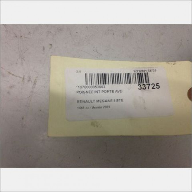 Poignee int porte avd occasion RENAULT MEGANE II Phase 1 09-2003->12-2005 1.5 DCI 80ch 8200843629 4