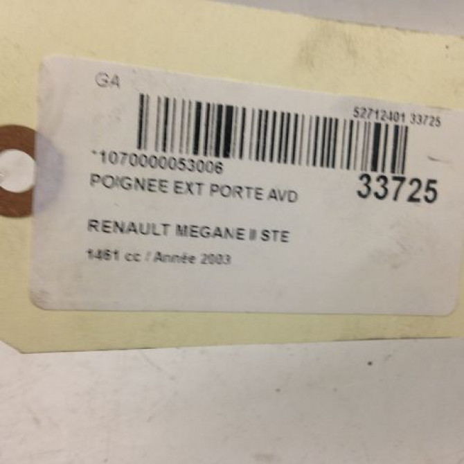 Poignee ext porte avd occasion RENAULT MEGANE II Phase 1 09-2003->12-2005 1.5 DCI 80ch 7701474437 3