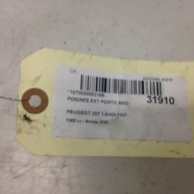 Poignee ext porte ard occasion PEUGEOT 207 Phase 1 04-2006->06-2013 1.6 HDI 8v 92ch 9101GH 4