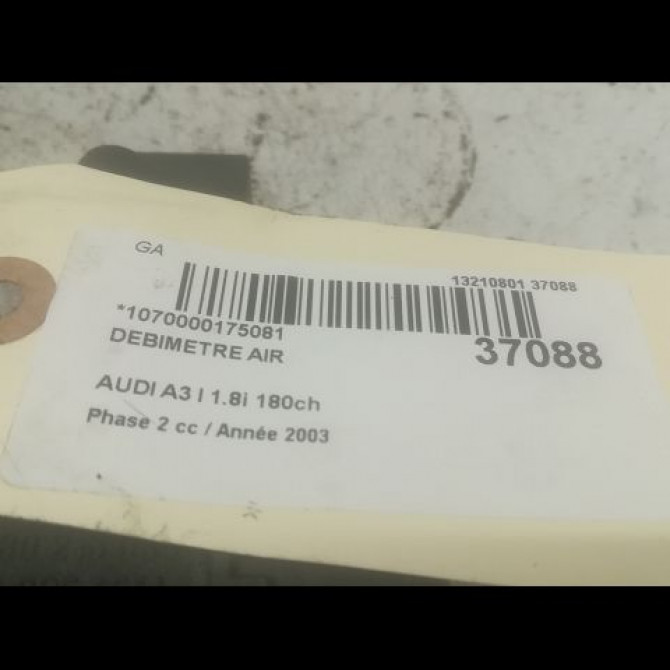 Debimetre air occasion AUDI A3 I Phase 2 10-2000->06-2003 1.8i 180ch 6A906461L 3