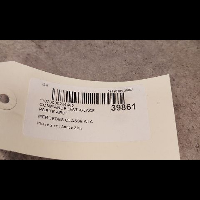 Commande leve-glace porte arrière droite occasion MERCEDES CLASSE A I Phase 2 03-2001->09-2004 A 170 CDI 21082082107C45 3