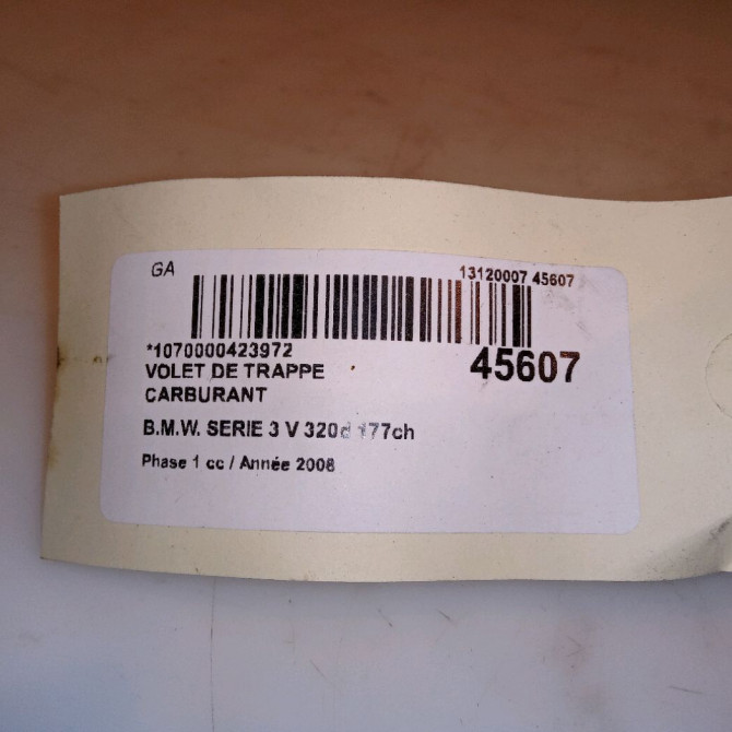 Volet de trappe carburant occasion B.M.W. SERIE 3 V Phase 1 03-2005->09-2008 320d 177ch 51177060692 4