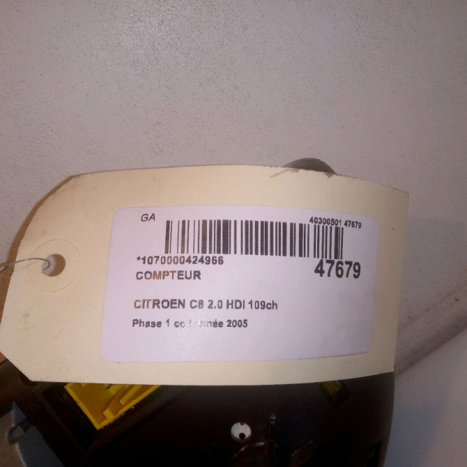 Compteur occasion CITROEN C8 Phase 1 06-2002->... 2.0 HDI 109ch 6105Z2 5