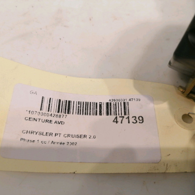 Ceinture avant droite occasion CHRYSLER PT CRUISER Phase 1 09-2000->12-2005 2.0 141ch RL301L8AC 5