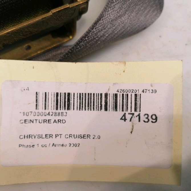 Ceinture arrière droite occasion CHRYSLER PT CRUISER Phase 1 09-2000->12-2005 2.0 141ch RL361L8AD 5