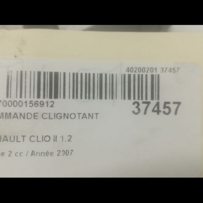 Commande clignotant occasion RENAULT CLIO II Phase 2 06-2001->07-2006 1.2 7701066570 3