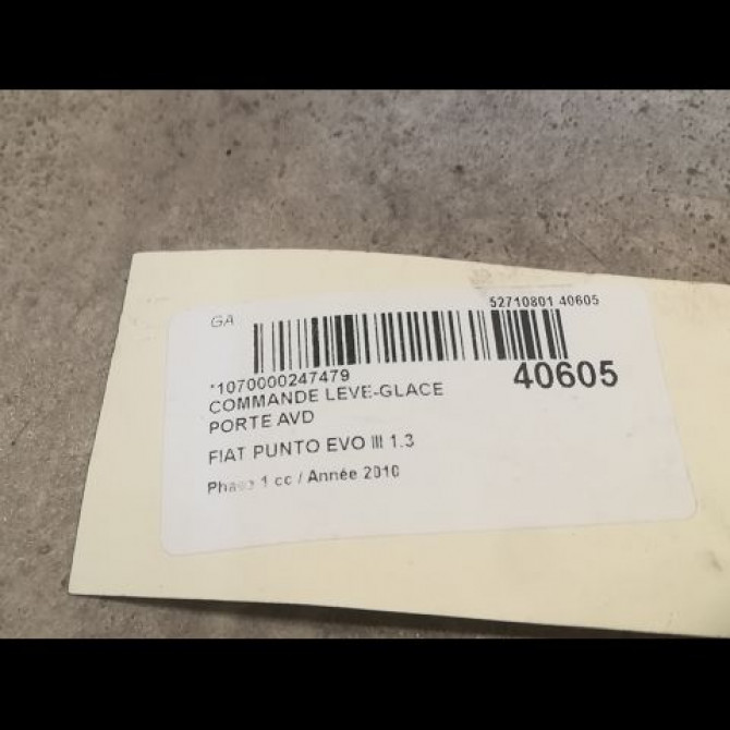 Commande lève-glace porte avant droite occasion FIAT PUNTO EVO III Phase 1 10-2009->12-2013 1.3 MULTIJET 75ch 735500049 3