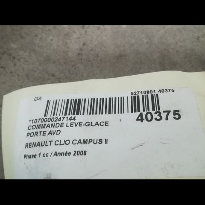 Commande lève-glace porte avant droite occasion RENAULT CLIO CAMPUS II Phase 1 07-2006->07-2009 1.5 DCI 65ch 8200634245 3