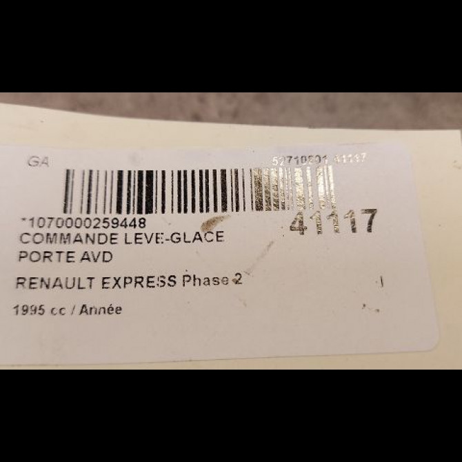 Commande lève-glace porte avant droite occasion RENAULT EXPRESS Phase 2 09-1994->09-1997 3