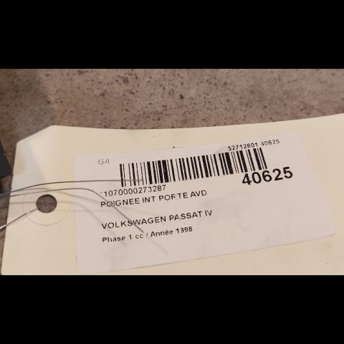 Poignee int porte avd occasion VOLKSWAGEN PASSAT IV Phase 1 10-1996->10-2000 1.9 TDI 110ch 3B1837114TB41 2