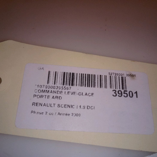 Commande leve-glace porte arrière droite occasion RENAULT SCENIC I Phase 2 08-1999->06-2003 1.9 DCI 100ch 4