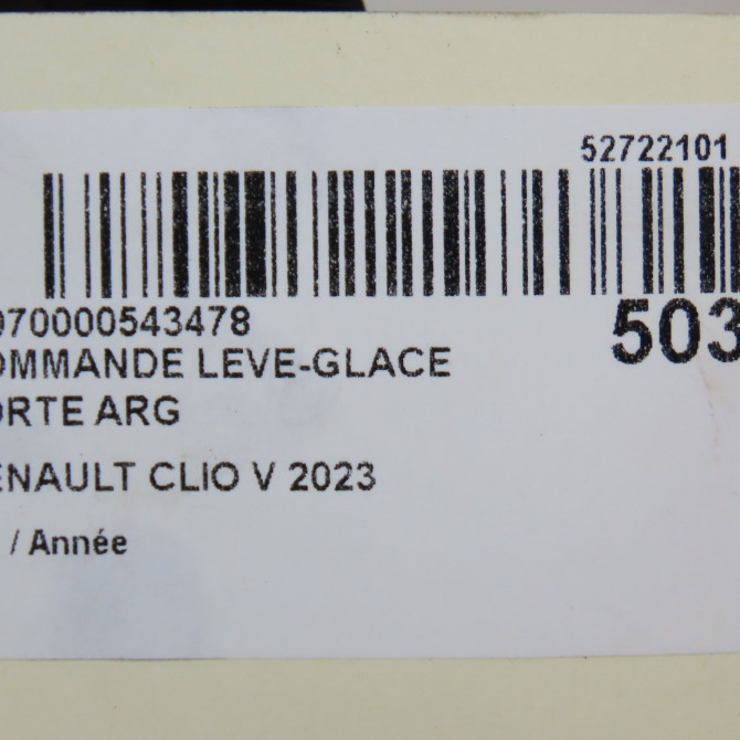 Commande leve-glace porte arrière gauche occasion RENAULT CLIO V 254218388R 7