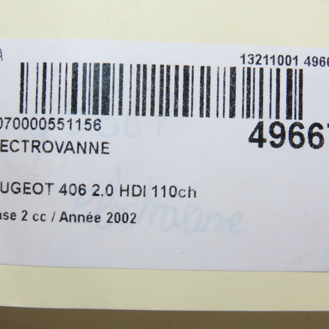 Electrovanne occasion PEUGEOT 406 Phase 2 04-1999->04-2004 2.0 HDI 110ch 4