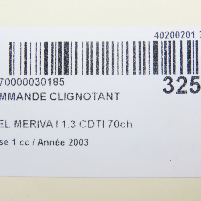 Commande clignotant occasion OPEL MERIVA I Phase 1 04-2003->12-2005 1.3 CDTI 70ch 9185414 5