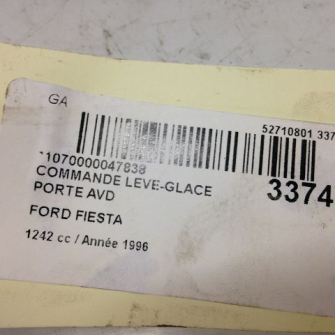 Commande lève-glace porte avant droite occasion FORD FIESTA IV Phase 1 09-1995->09-1999 1.25i 3