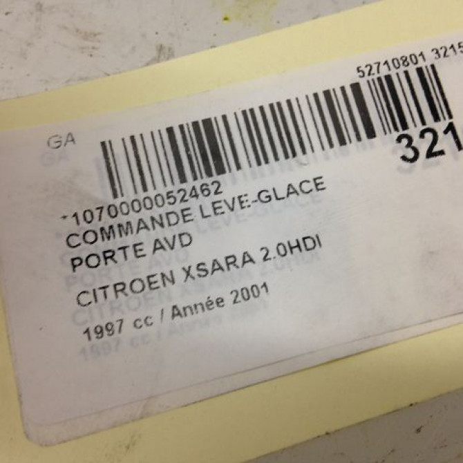Commande lève-glace porte avant droite occasion CITROEN XSARA Phase 2 09-2000->12-2005 2.0 HDi 110ch 6552Z7 3