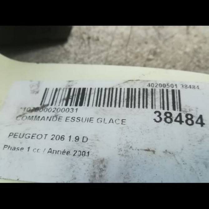 Commande essuie glace occasion PEUGEOT 206 Phase 1 09-1998->03-2009 1.9 D 3
