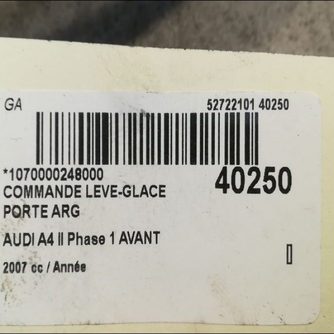 Commande leve-glace porte arrière gauche occasion AUDI A4 II Phase 1 AVANT 09-2001->11-2004 8E0959855A5PR 3