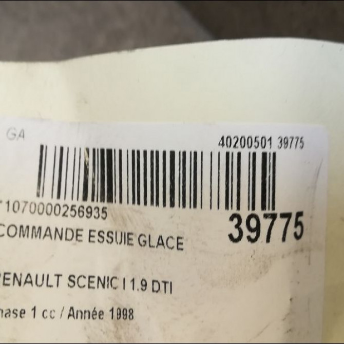 Commande essuie glace occasion RENAULT SCENIC I Phase 1 09-1996->08-1999 1.9 DTI 100ch 7701047262 3