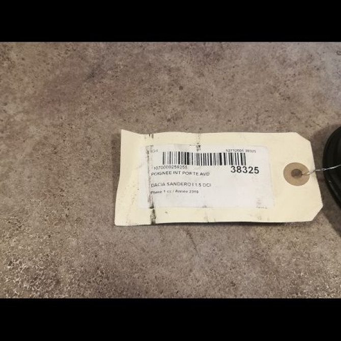 Poignee int porte avd occasion DACIA SANDERO I Phase 1 06-2008->10-2012 1.5 DCI 70ch 8200733847 2