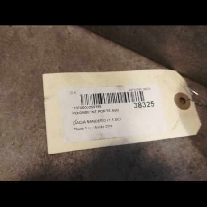 Poignee int porte avg occasion DACIA SANDERO I Phase 1 06-2008->10-2012 1.5 DCI 70ch 8200733848 2