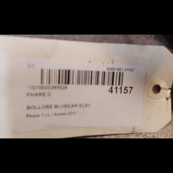 Phare droit occasion BOLLORE BLUECAR Phase 1 01-2011->... ELEC 3