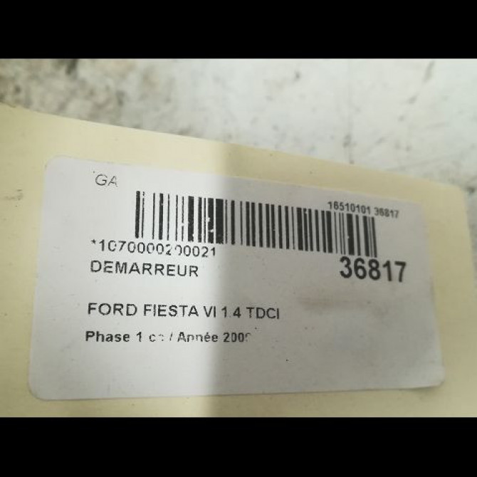 Démarreur occasion FORD FIESTA VI Phase 1 10-2008->11-2012 1.4 TDCI 68ch 4