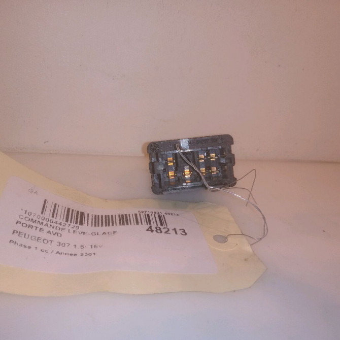 Commande lève-glace porte avant droite occasion PEUGEOT 307 Phase 1 04-2001->06-2005 1.6i 16v 6554F0 2