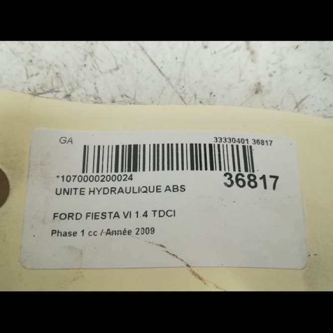 Unité hydraulique ABS occasion FORD FIESTA VI Phase 1 10-2008->11-2012 1.4 TDCI 68ch 1715773 5