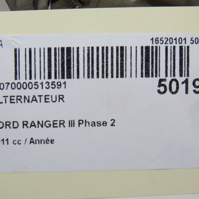 Alternateur occasion FORD RANGER III Phase 2 05-2009->11-2011 1449569 7