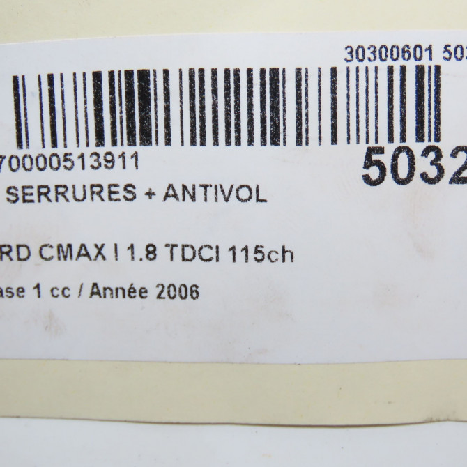 Kit serrures + antivol occasion FORD CMAX I Phase 1 09-2003->03-2007 1.8 TDCI 115ch 1466228 4