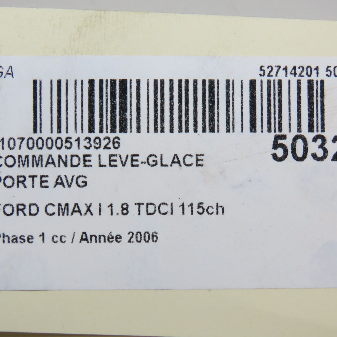 Commande lève-glace porte avant gauche occasion FORD CMAX I Phase 1 09-2003->03-2007 1.8 TDCI 115ch 4