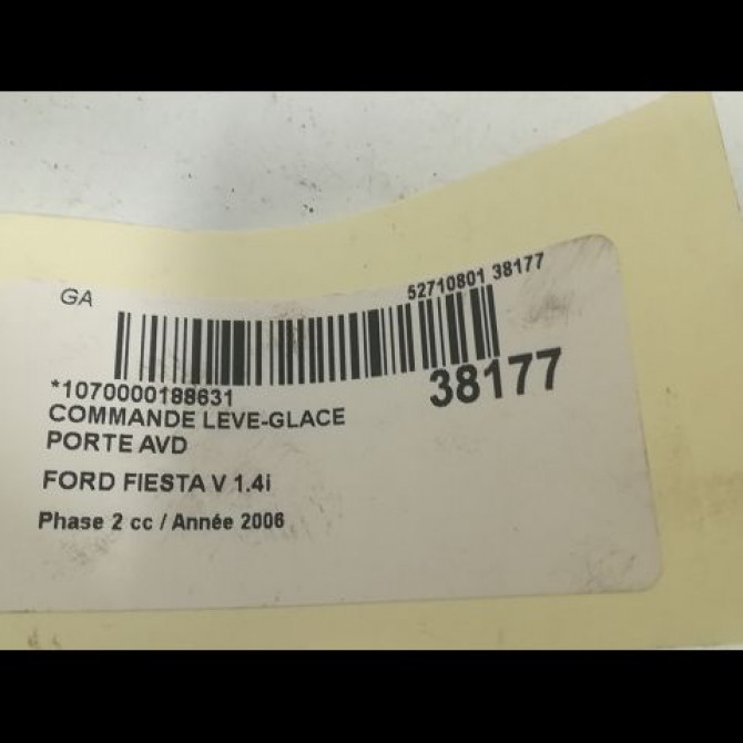 Commande lève-glace porte avant droite occasion FORD FIESTA V Phase 2 10-2005->10-2008 1.4i 3