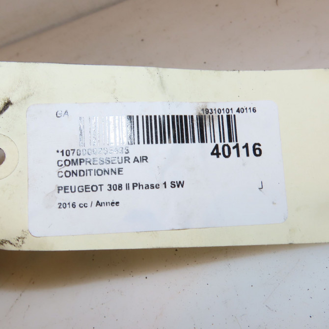 Compresseur air conditionne occasion PEUGEOT 308 II Phase 1 SW 02-2014->08-2017 9827529180 3