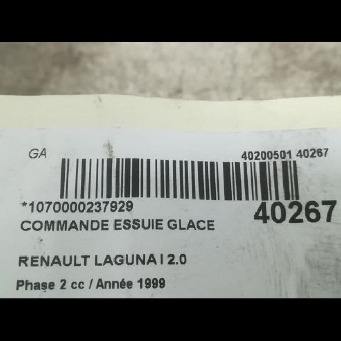 Commande essuie glace occasion RENAULT LAGUNA I Phase 2 04-1998->11-2000 2.0 7701045921 3