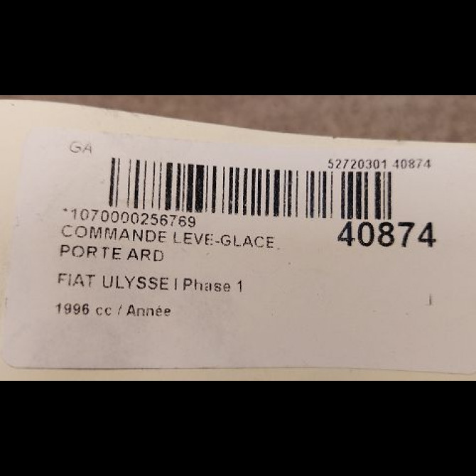 Commande leve-glace porte arrière droite occasion FIAT ULYSSE I Phase 1 02-1995->09-2002 3