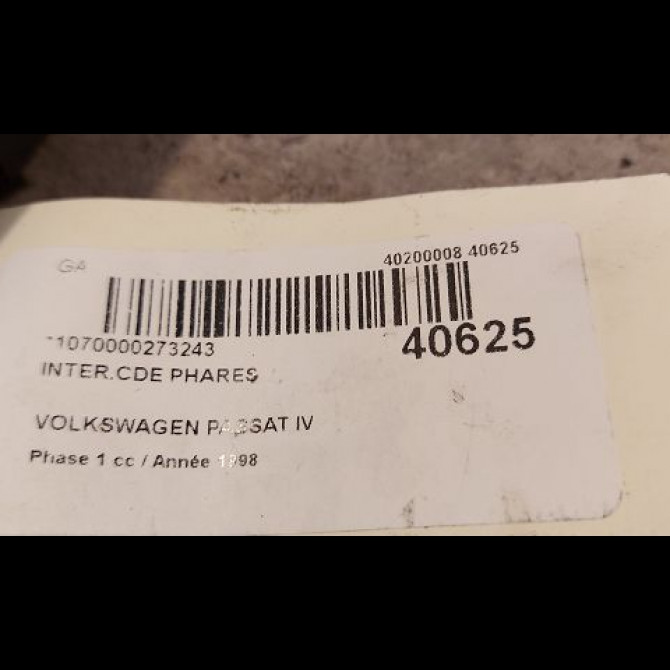 Interrupteur commande de phares occasion VOLKSWAGEN PASSAT IV Phase 1 10-1996->10-2000 1.9 TDI 110ch 8L0953513K01C 2